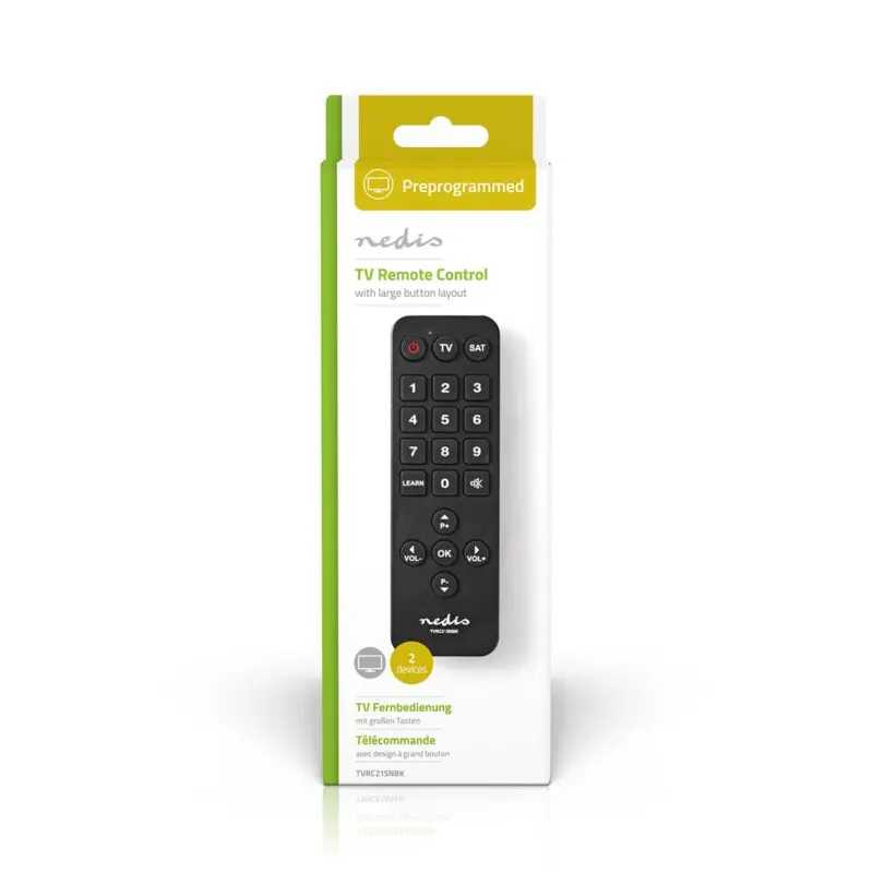 Nedis Senior Remote TVRC21SNBK-02