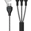 Sinox PRO X 6-í-1 Kaðal við Lightning, USB C og Micro USB. 1m