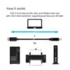 Club 3D  USB-C TIL USB-B  1m - USB 3.1 Gen2 - Image 4