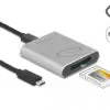 DeLOCK USB Type-C Card Reader aluminium
