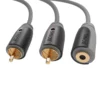 Sinox Mini Jack (Hon)  til 2xPhono (Hann) Kaðal  1.0m